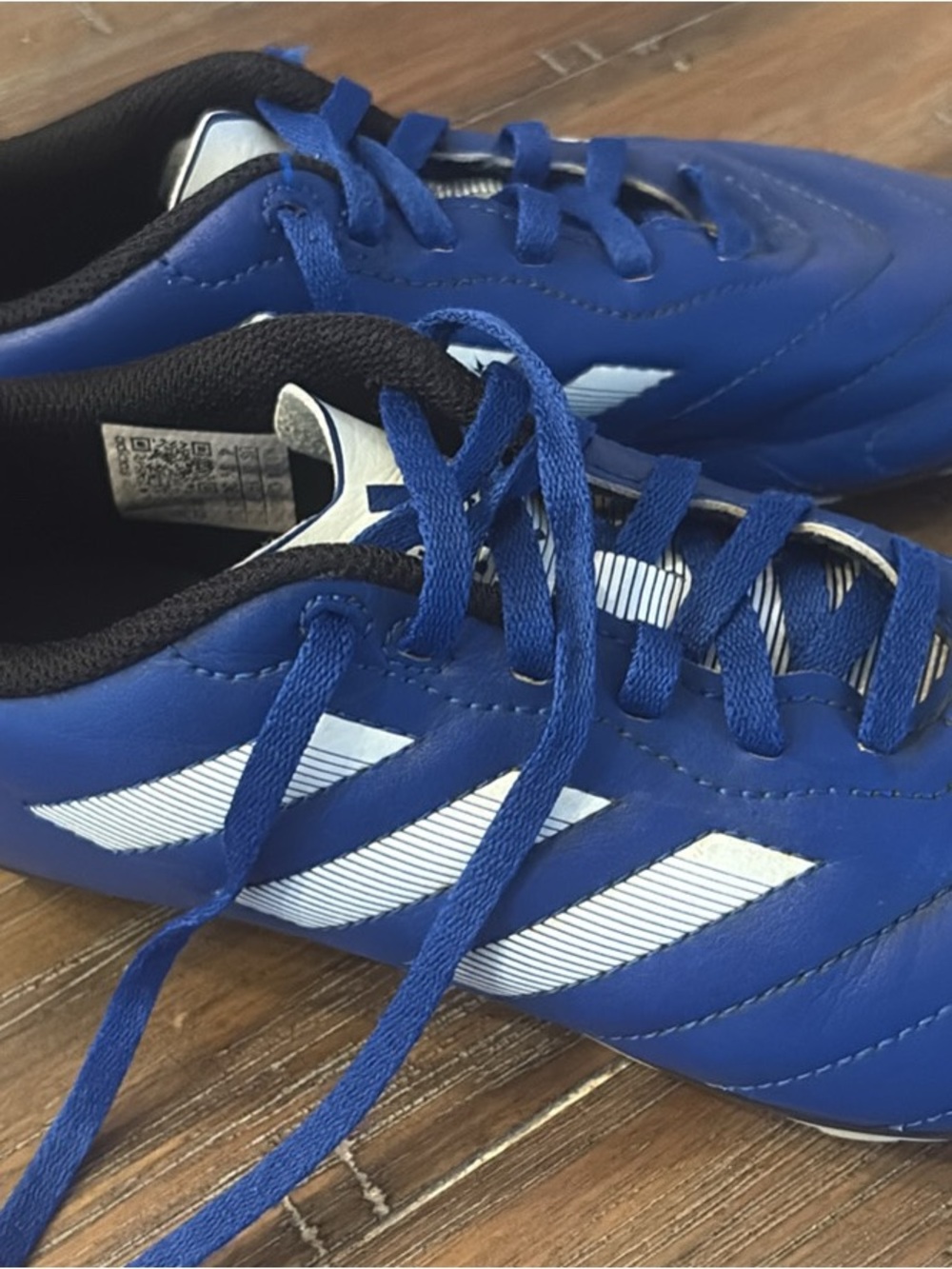 adidas Blue Men’s Athletic Sneakers with White Stripes